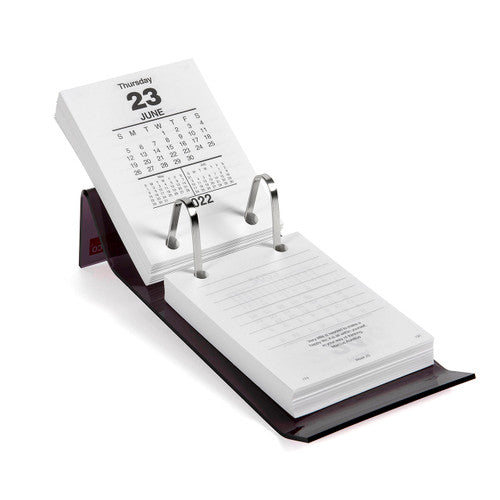 Sasco Desk Calendar Stand Top Opening Smoke
