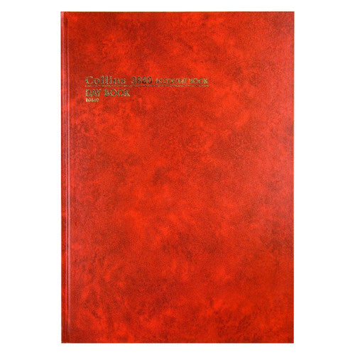 Collins 10849 Account Book Series 3880 Day Book Paged Red Cover