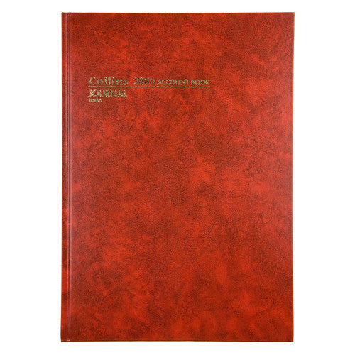 Collins 10856 Account Book Series 3880 Journal Paged Red Cover