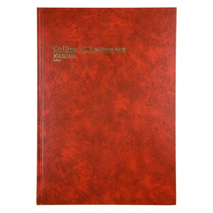 Front cover of the Collins 10856 3880 Series A4 account book, a red marbled hard cover with gold lettering for 3880 Account Book and Journal
