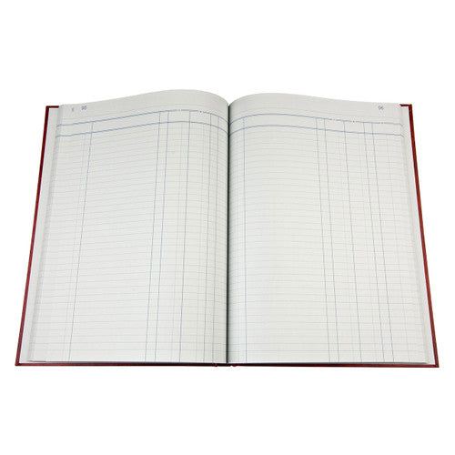 Collins 10863 Account Book Series 3880 3 Money Column Paged (Treble Cash) Red Cover