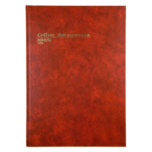 Collins 10905 Account Book Series 3880 Minute Paged Red Cover