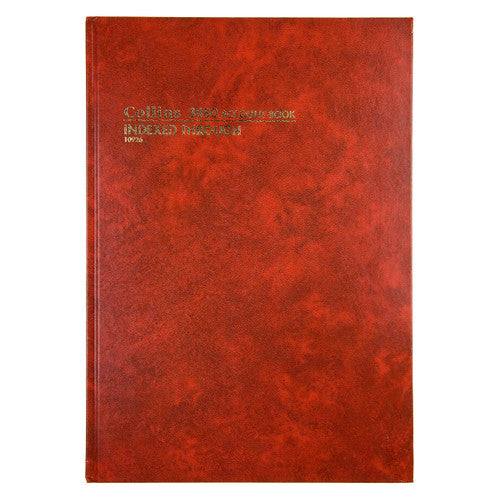 Collins 10926 Account Book Series 3880 Indexed Through Red Cover