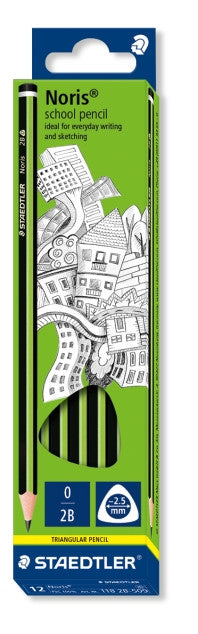 Staedtler Noris Club Triangular School Pencil 2B Box of 12 118 2B-509