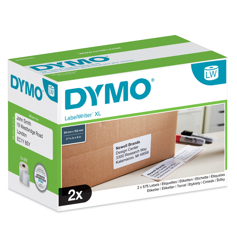 Dymo LabelWriter High Capacity Large Shipping Labels 59mm x 102mm - 3D view