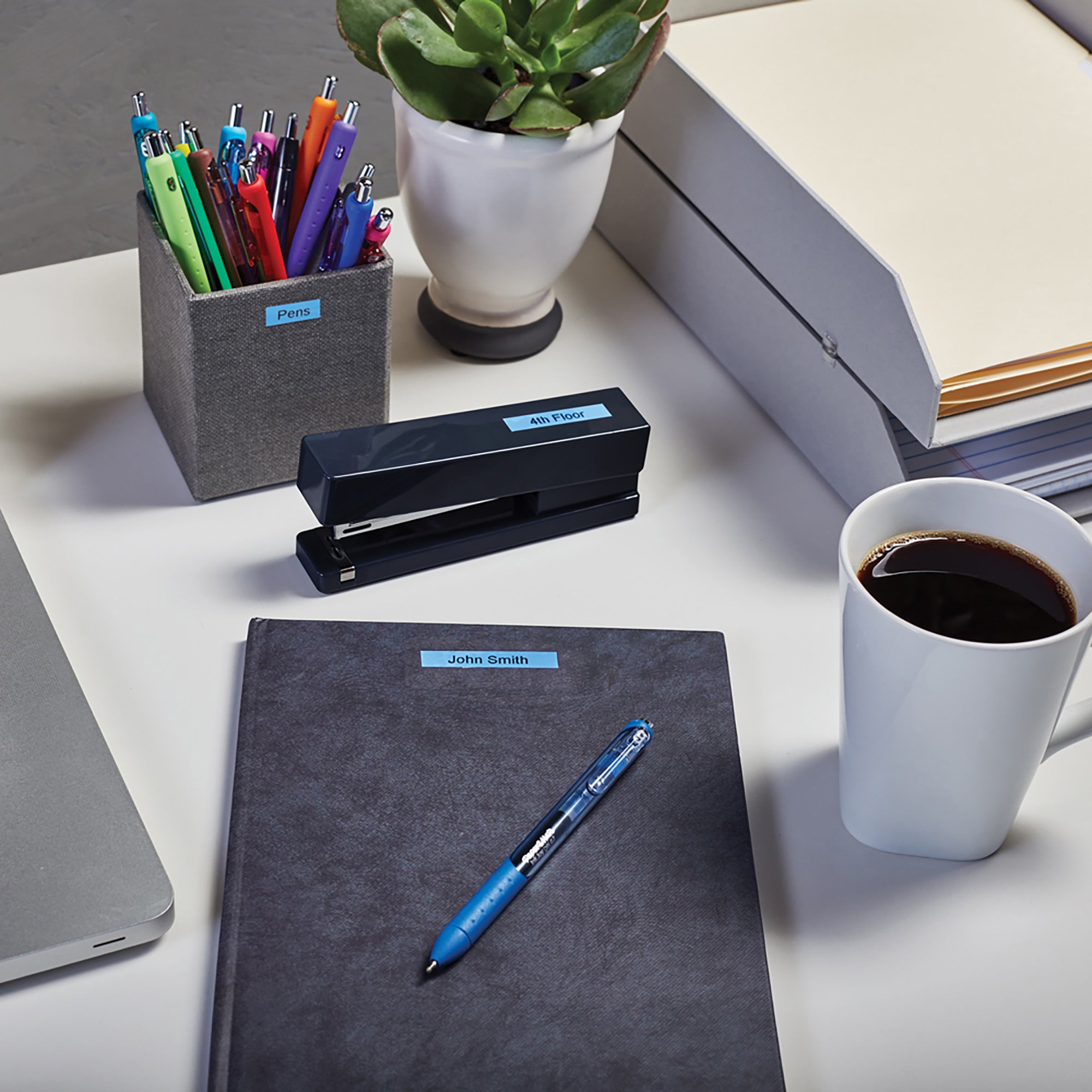 Dymo 12mm Black on Blue - Additional Image 17