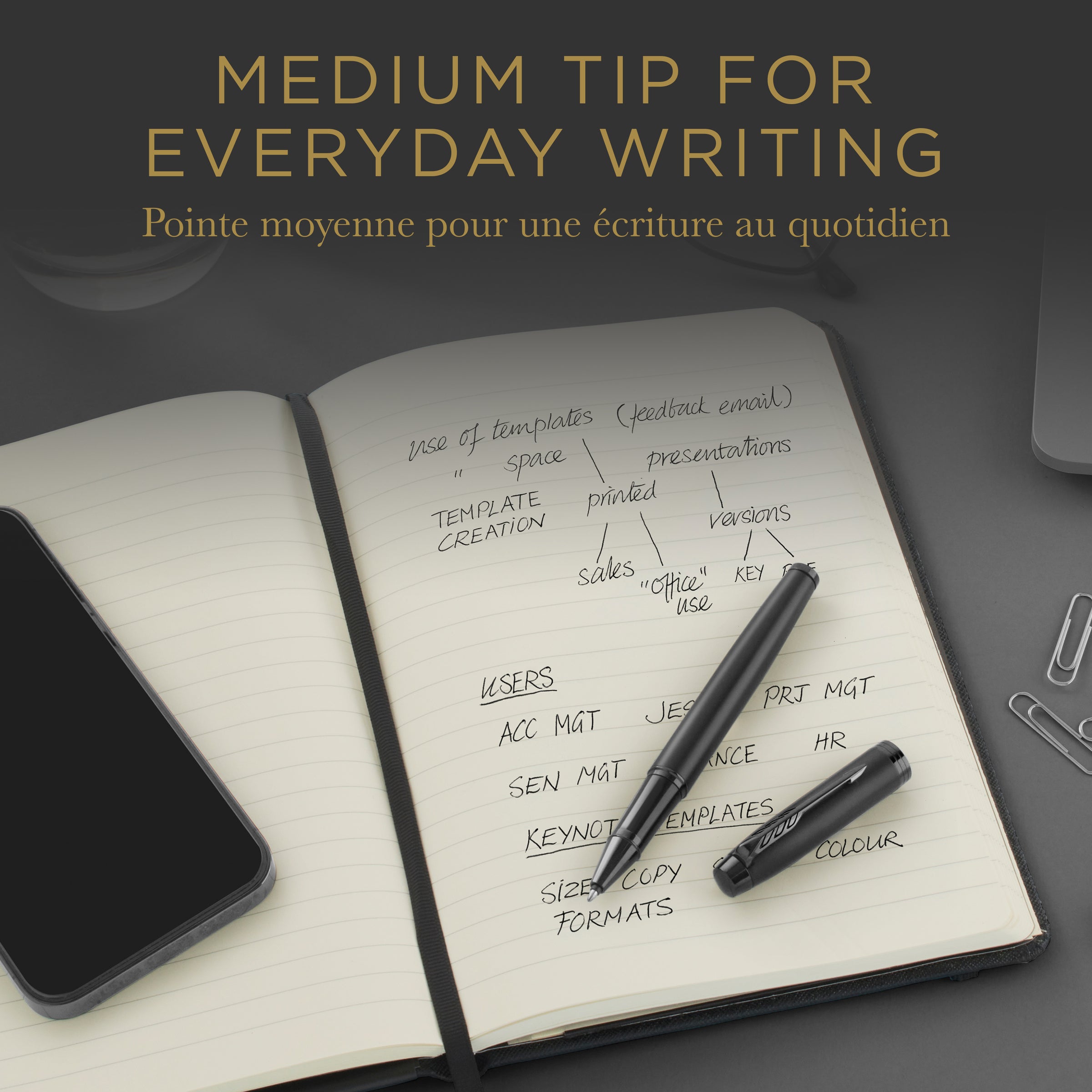 Parker Rollerball Refill Black Medium Tip