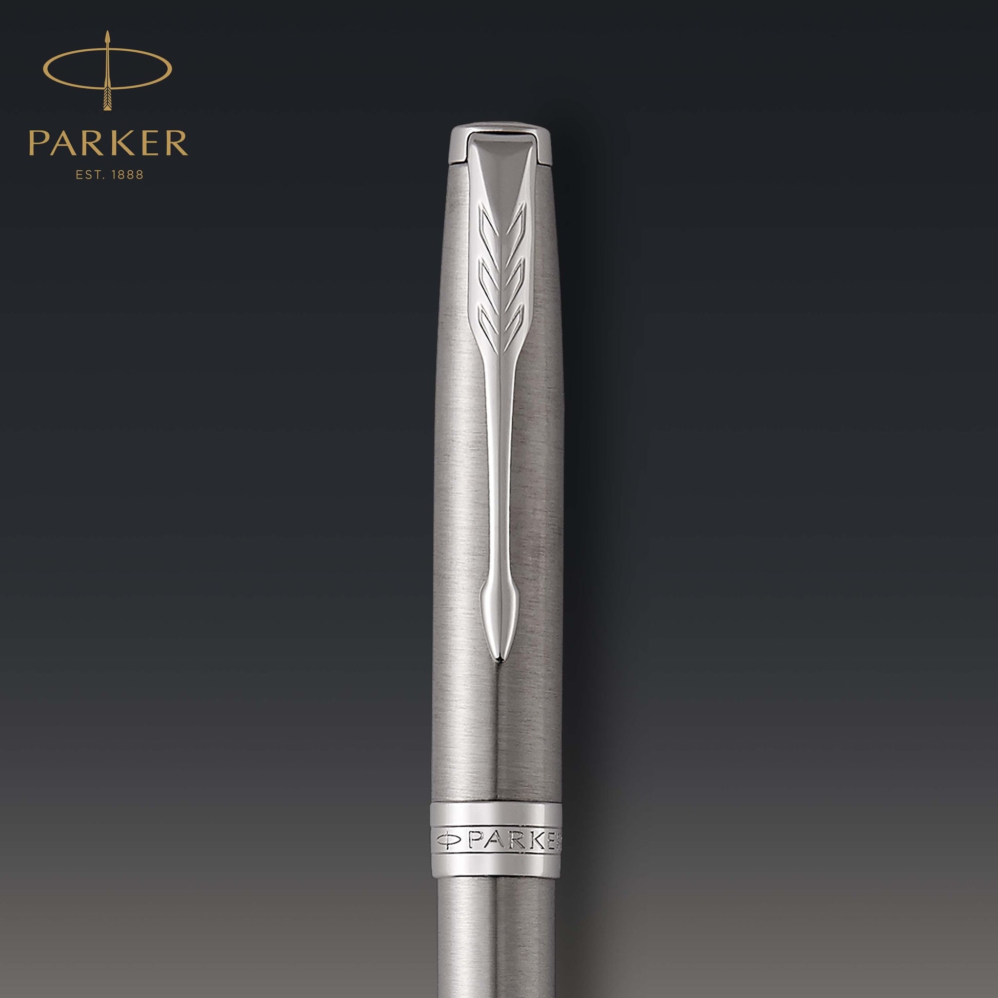 Parker Sonnet Ballpoint Pen Stainless Steel and Palladium Trim Medium Tip