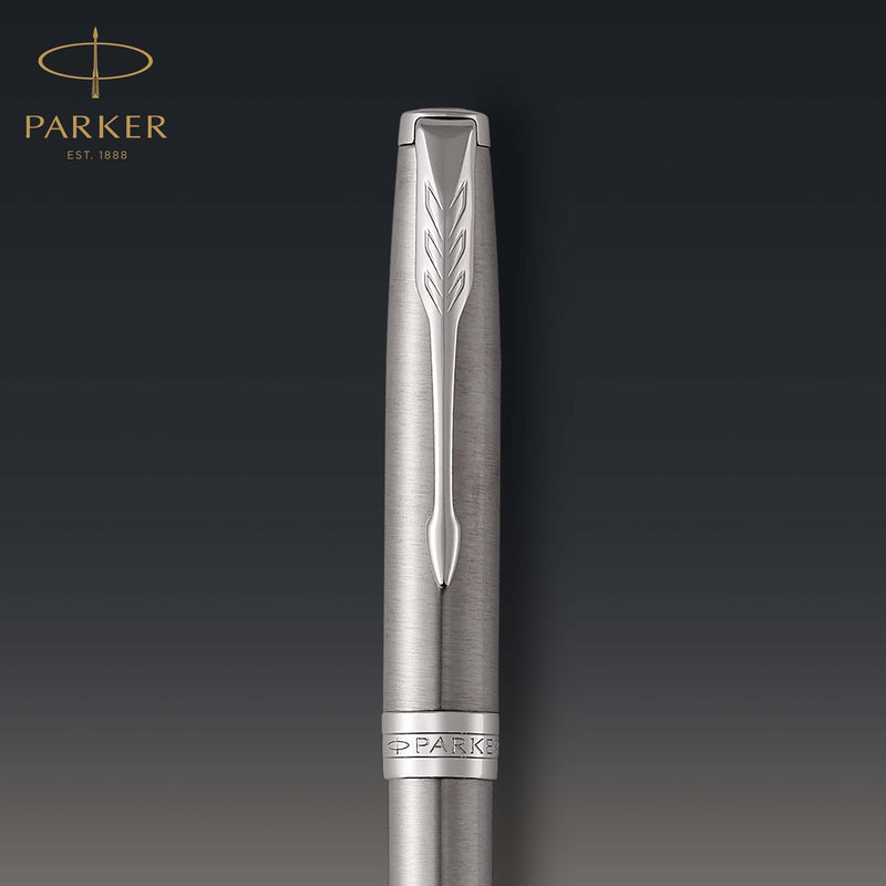 Parker Sonnet Ballpoint Pen Stainless Steel and Palladium Trim Medium Tip