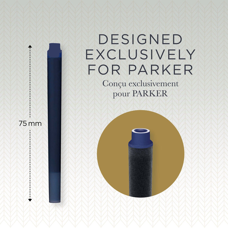 Parker Long Cartridge Blue Pack of 5