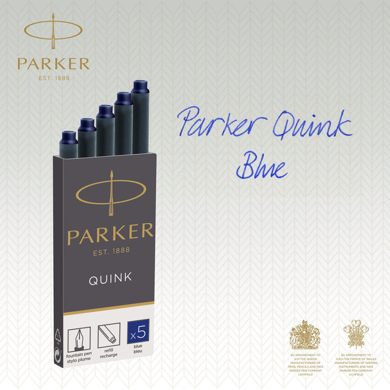 Parker Long Cartridge Blue Pack of 5