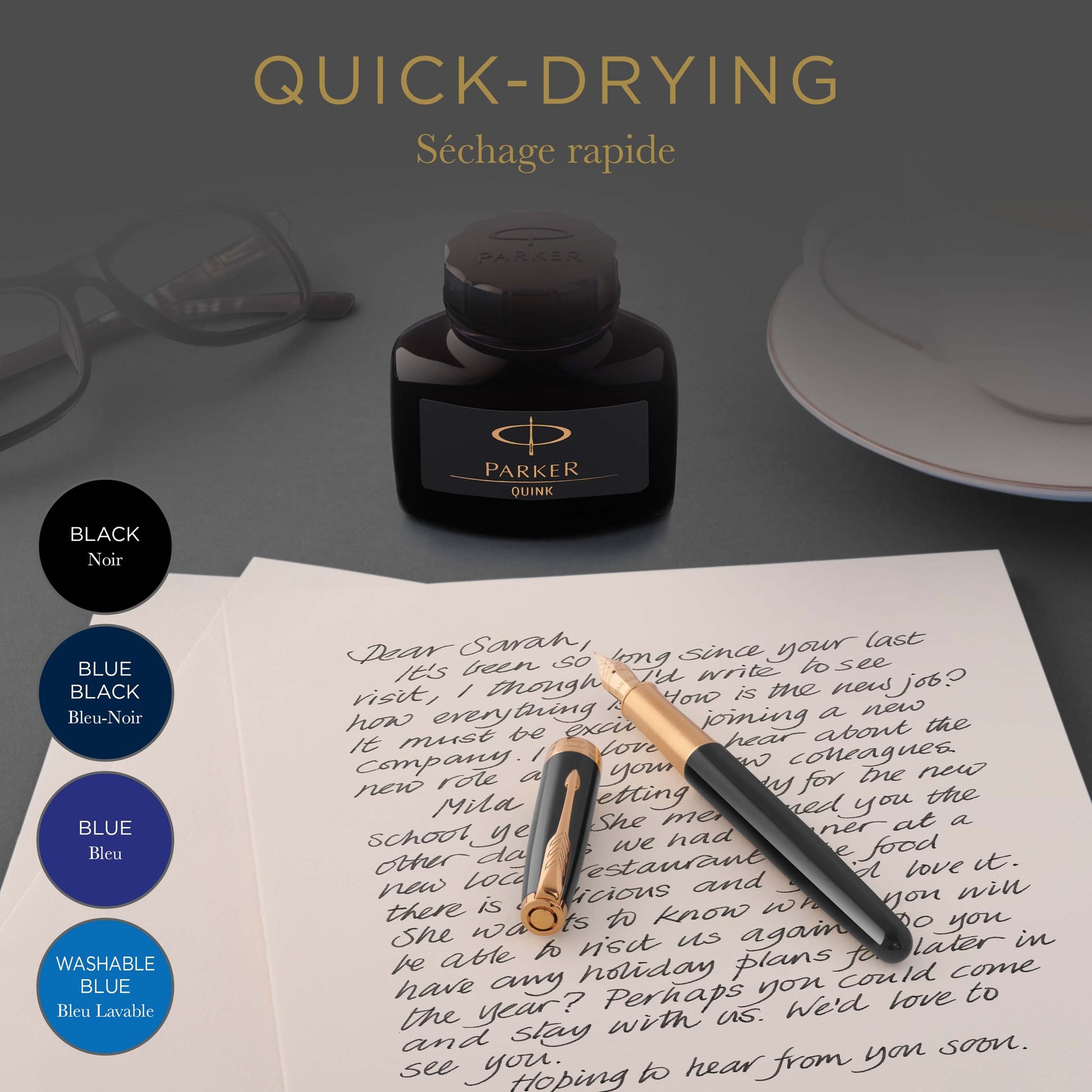 Parker Blue Black Ink Bottle 50ml