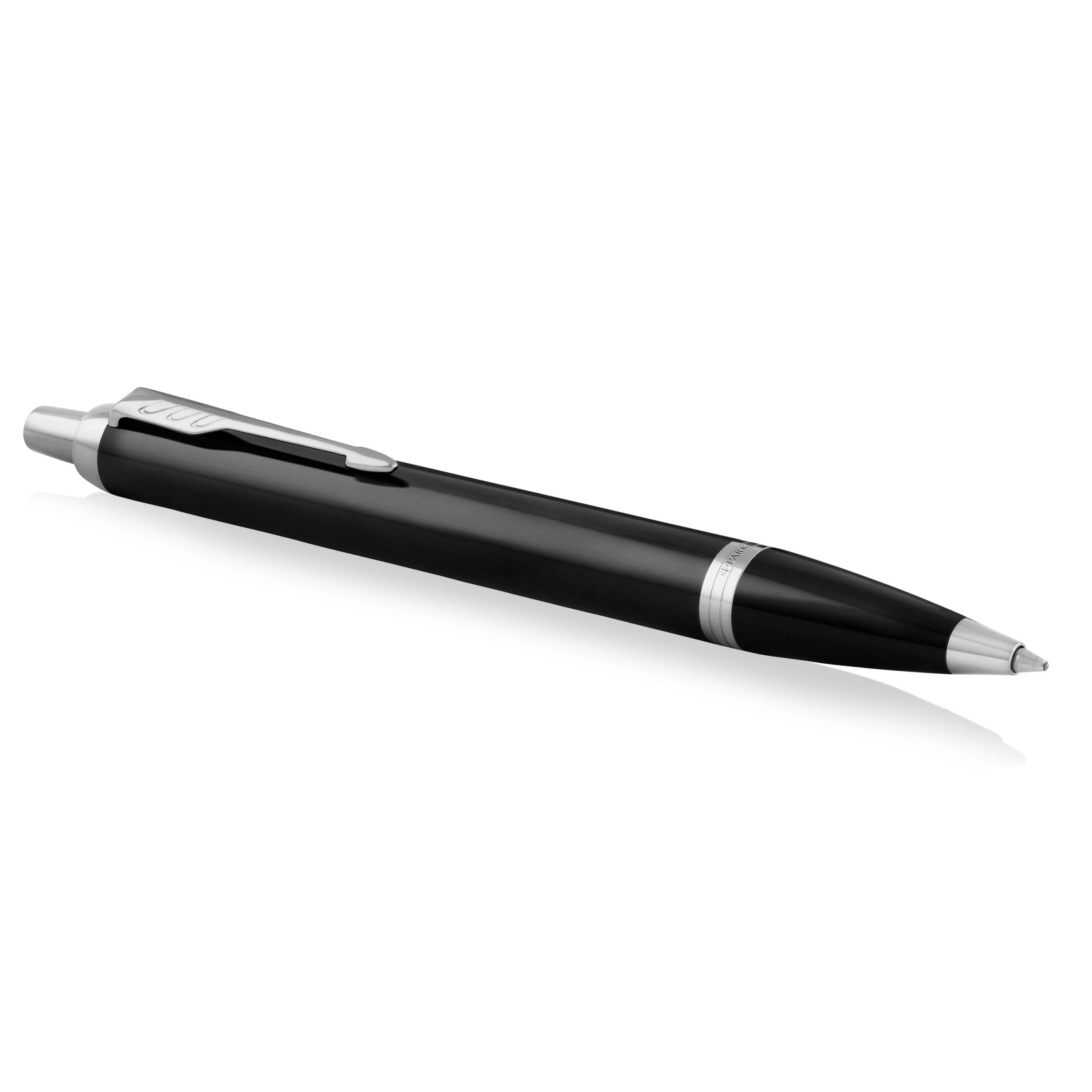 Parker IM Ballpoint Pen Black Lacquer and Chrome Trim Medium Tip