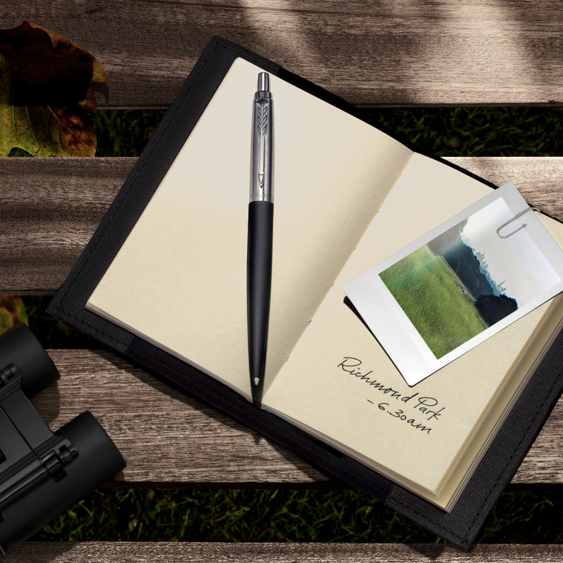 Parker Jotter XL Ballpoint Pen Matte Black Lacquer and Chrome Trim Medium Tip