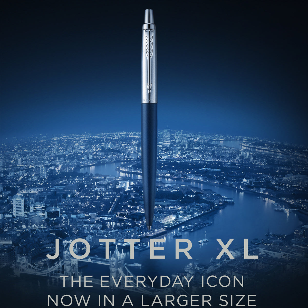 Parker Jotter XL Ballpoint Pen Matte Black Lacquer and Chrome Trim Medium Tip