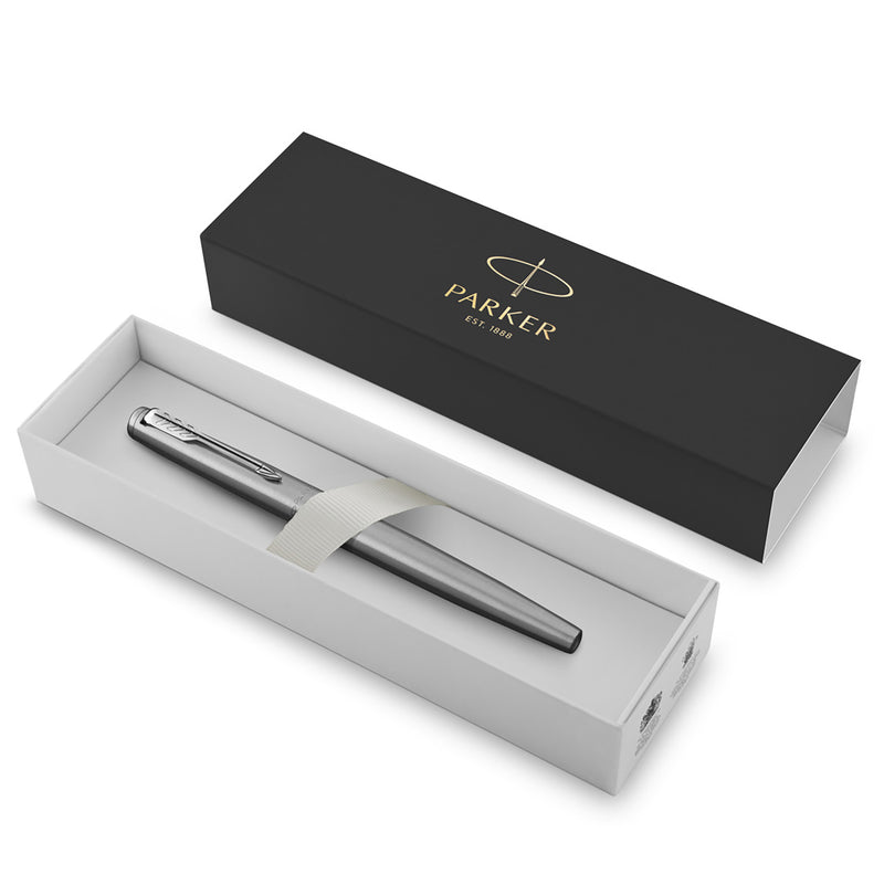 Parker Jotter Fountain Pen Stainless Steel and Chrome Trim Medium Nib