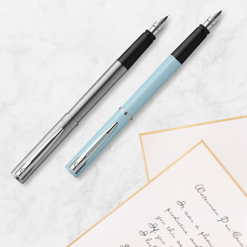 Waterman Allure Chrome Chrome Trim Fountain Pen in Blister Pack