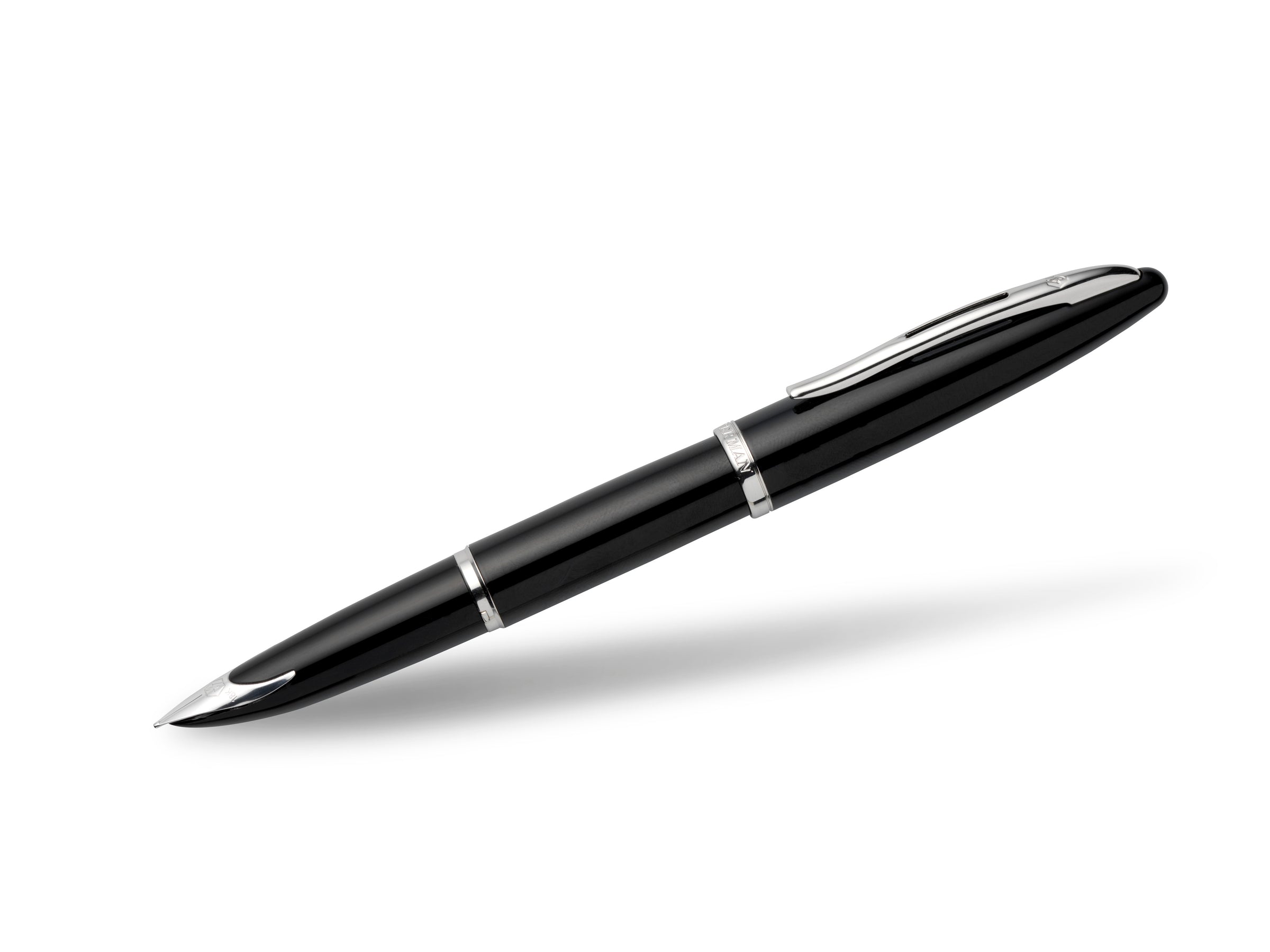Waterman Carene Black Sea Silver Trim Fountain Pen in Box