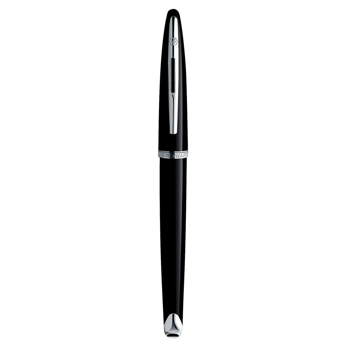 Waterman Carene Black Sea Silver Trim Fountain Pen in Box