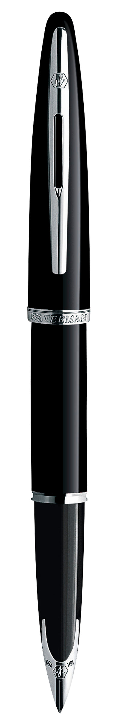 Waterman Carene Black Sea Silver Trim Fountain Pen in Box