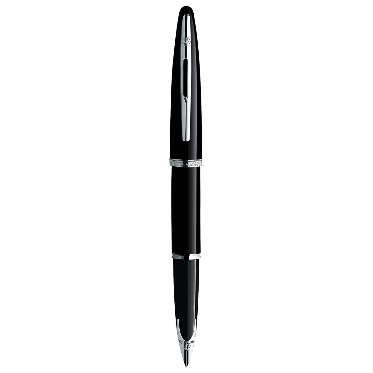 Waterman Carene Black Sea Silver Trim Fountain Pen in Box
