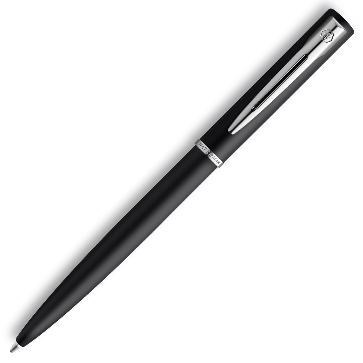 Waterman 2068192 Graduate Allure Black Chrome Trim Ballpoint Pen In A Box