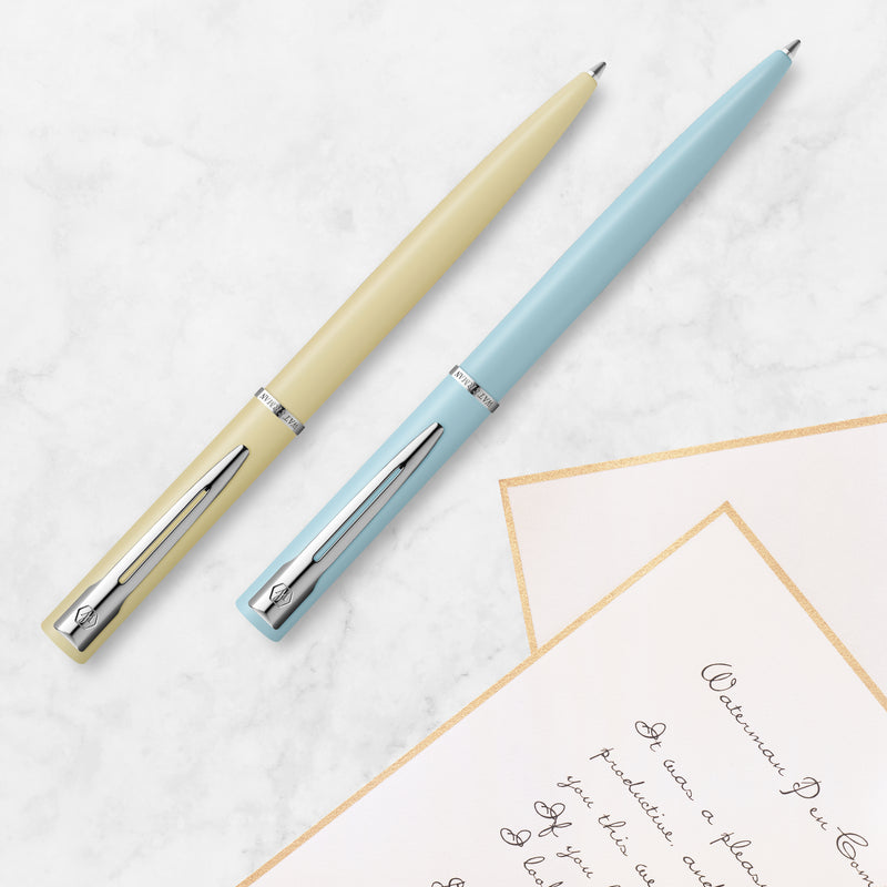 Waterman 2068192 Graduate Allure Black Chrome Trim Ballpoint Pen In A Box