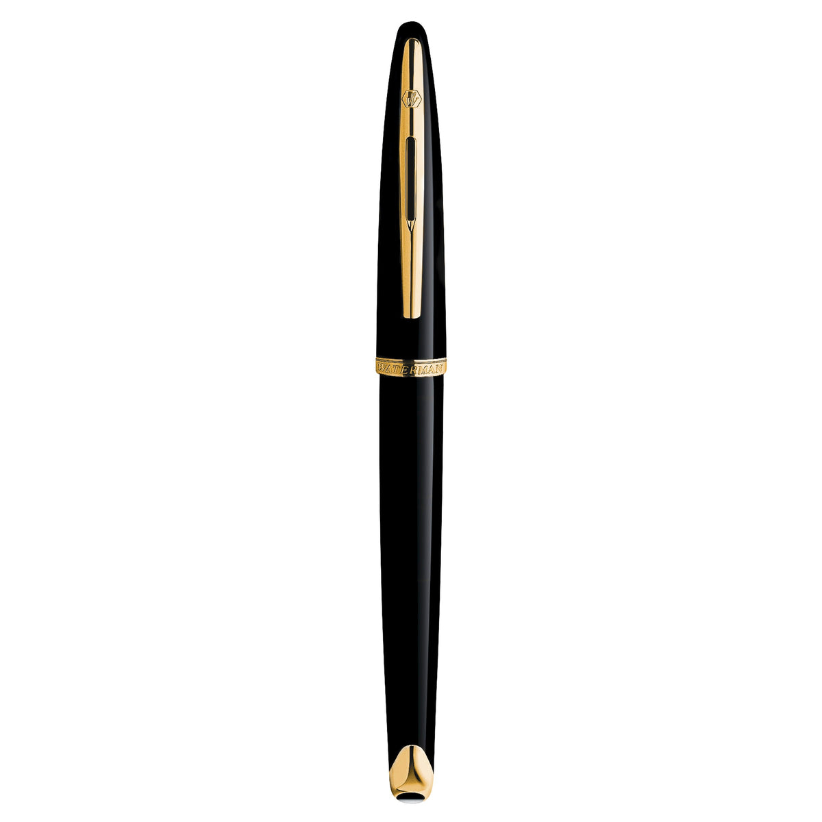 Waterman Carene Black Sea Gold Trim Fountain Pen in Box