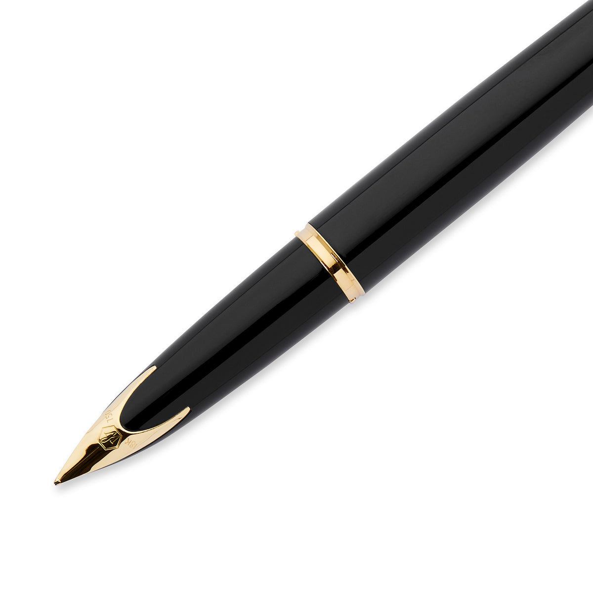 Waterman Carene Black Sea Gold Trim Fountain Pen in Box