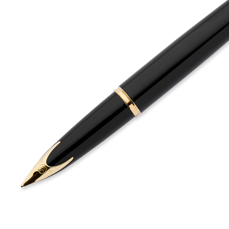 Waterman Carene Black Sea Gold Trim Fountain Pen in Box