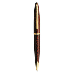 Waterman Carene Marine Amber Gold Trim Ballpoint Pen in Box
