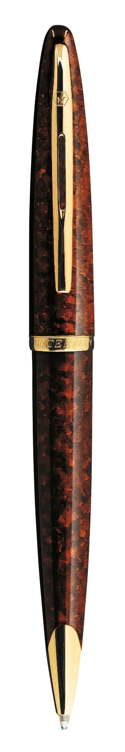 Waterman Carene Marine Amber Gold Trim Ballpoint Pen in Box