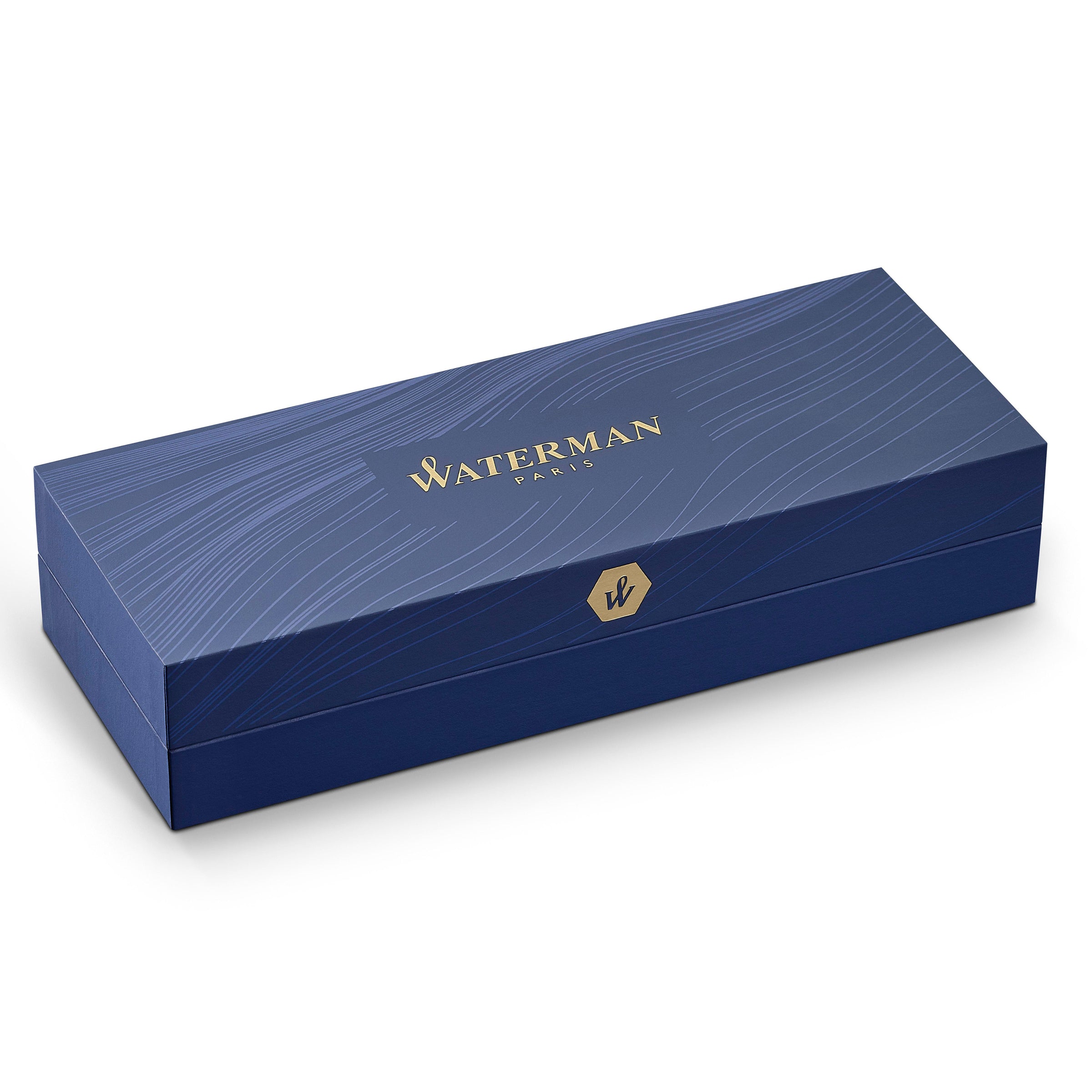 Waterman Carene Marine Amber Gold Trim Ballpoint Pen in Box