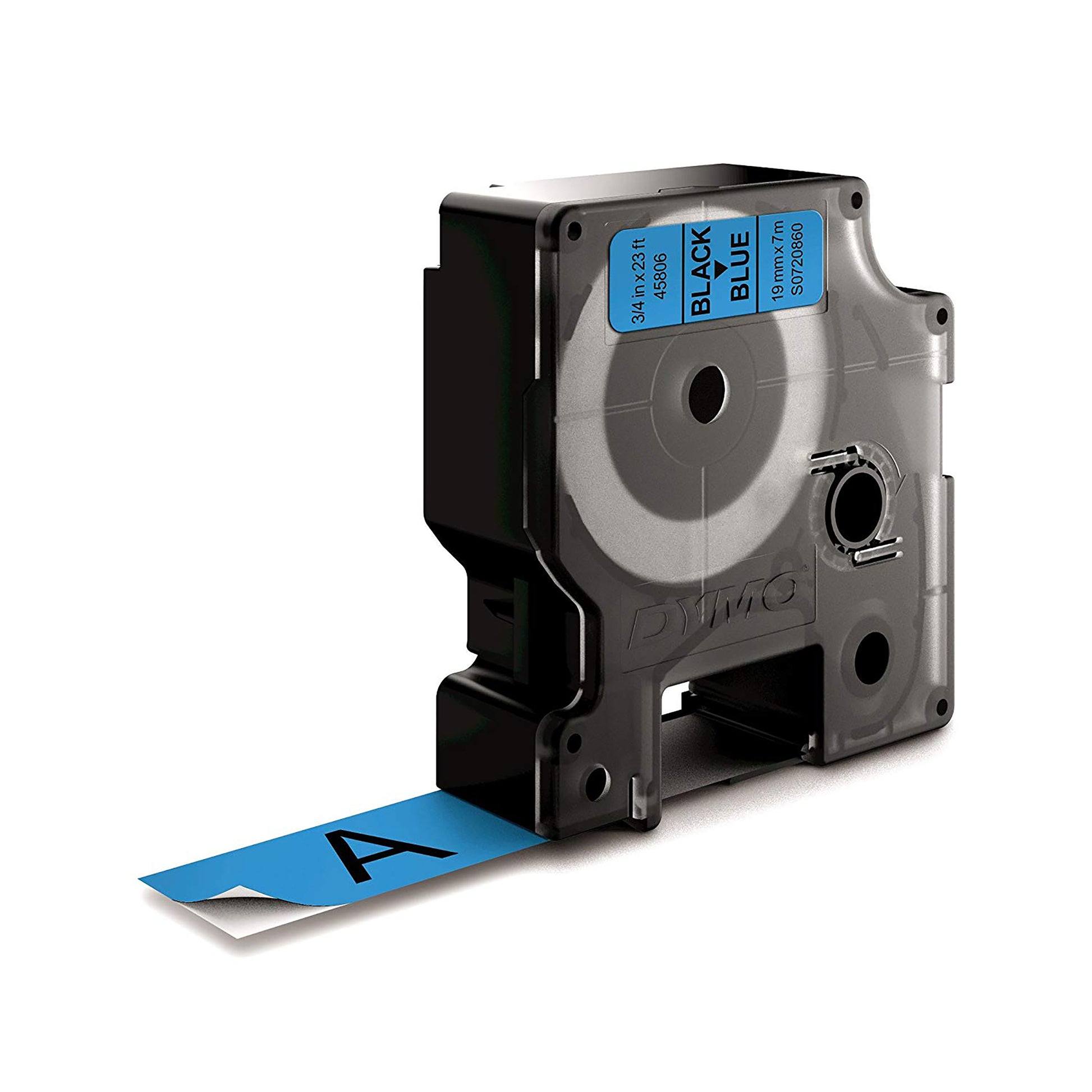 Dymo 19mm Black on Blue - Additional Image 1