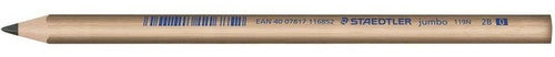 Staedtler Natural Jumbo Triangular Pencil 2B Box of 12 119N-2B