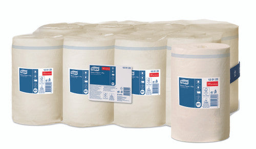 Tork Basic Paper Mini Centrefeed Roll 1 Ply M1 White Carton of 11 Rolls