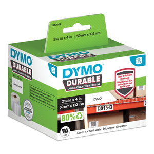 Dymo LW Durable Labels, 59mm x 102mm, 300 Count - 3D view