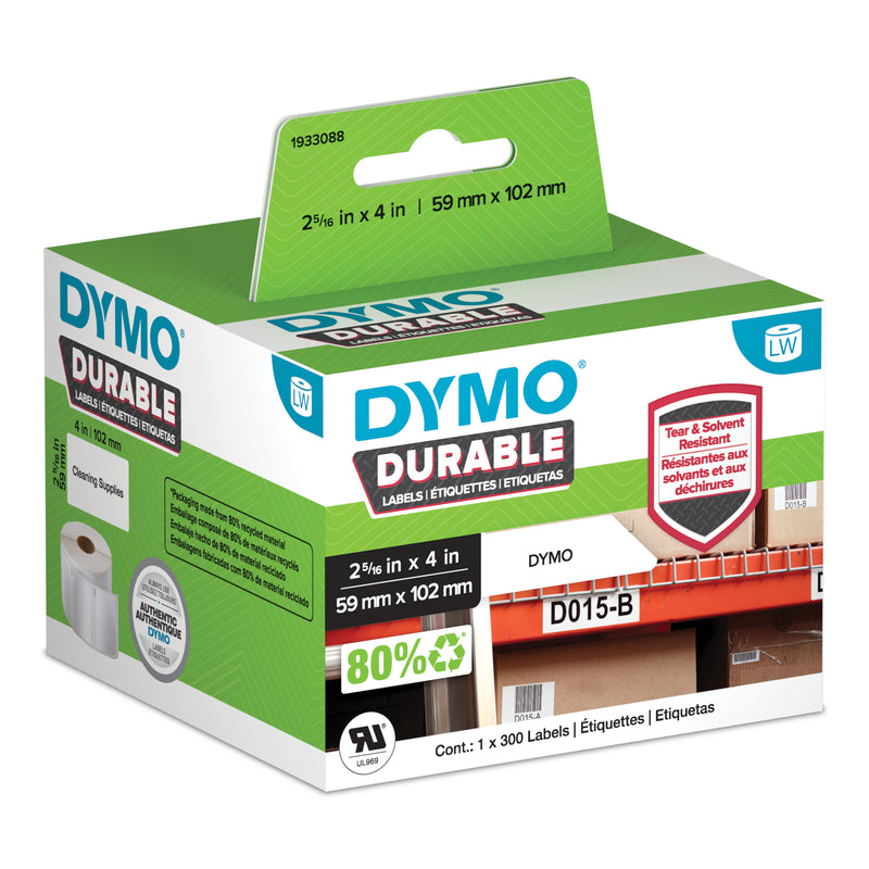 Dymo LW Durable Labels, 59mm x 102mm, 300 Count - 3D view