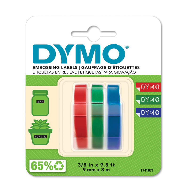 Dymo Embossing Tape, 9mm x 3m, Business Colours, 3 CT - product image