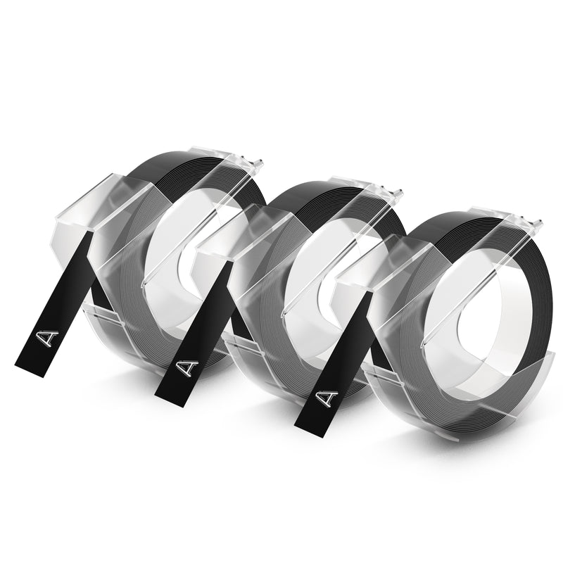 Dymo Embossing Tape 9mm x 3m, Black 3-pack - detail 7