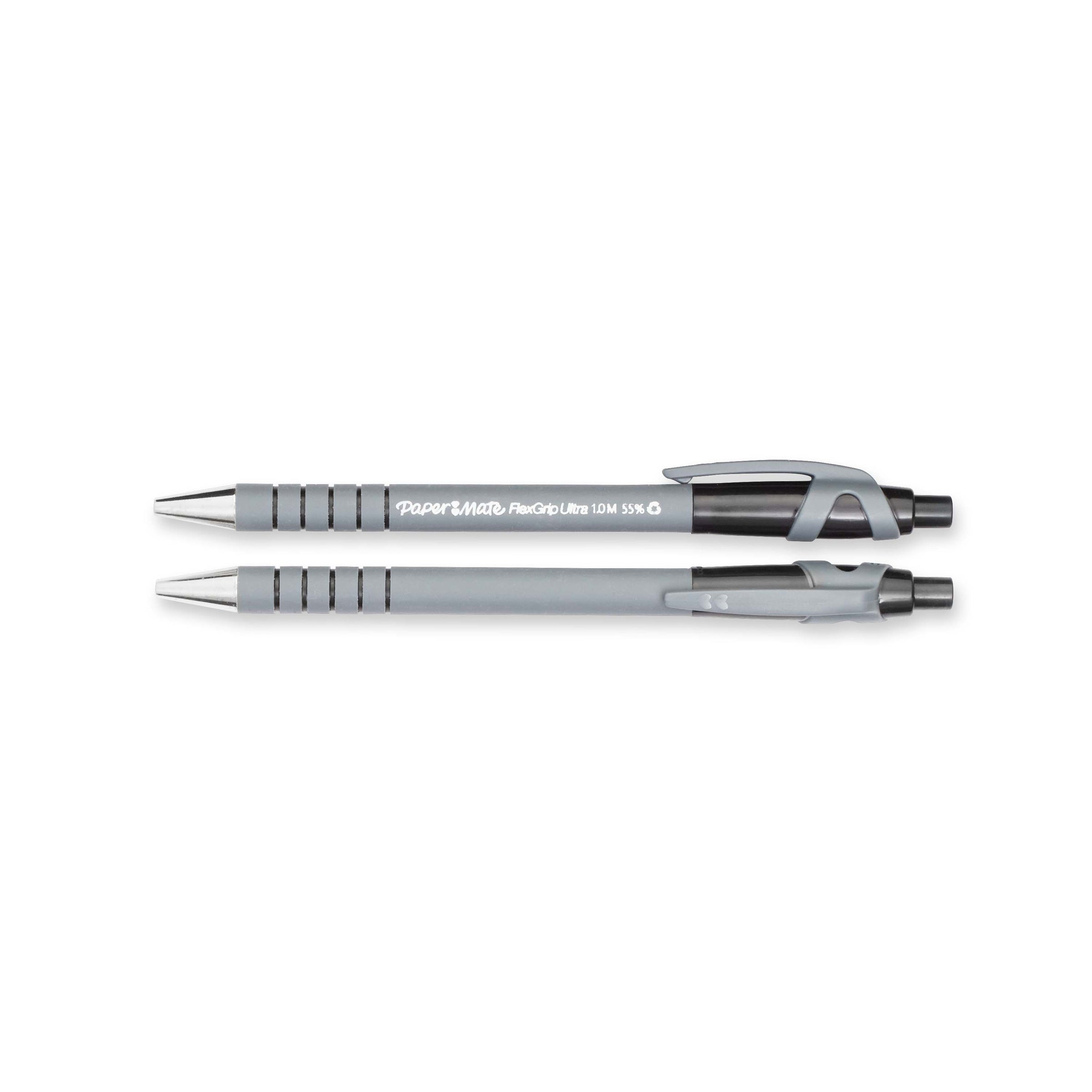 Papermate Flexgrip Ultra Retractable Ballpoint Pen Medium 1.0mm Black Box of 12
