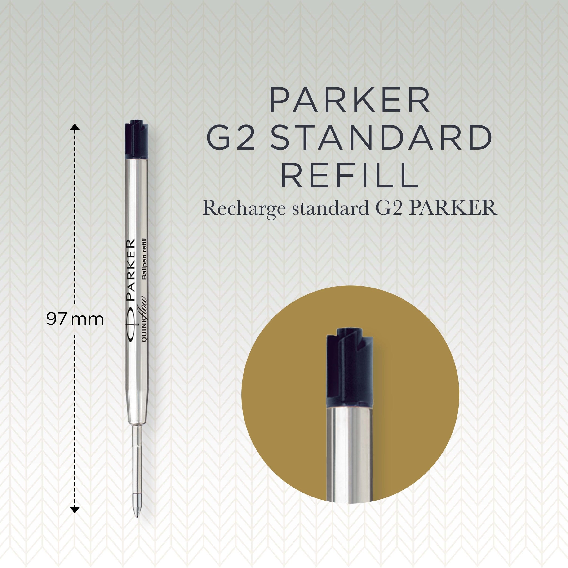 Parker Ballpoint Refill Black Broad Blister
