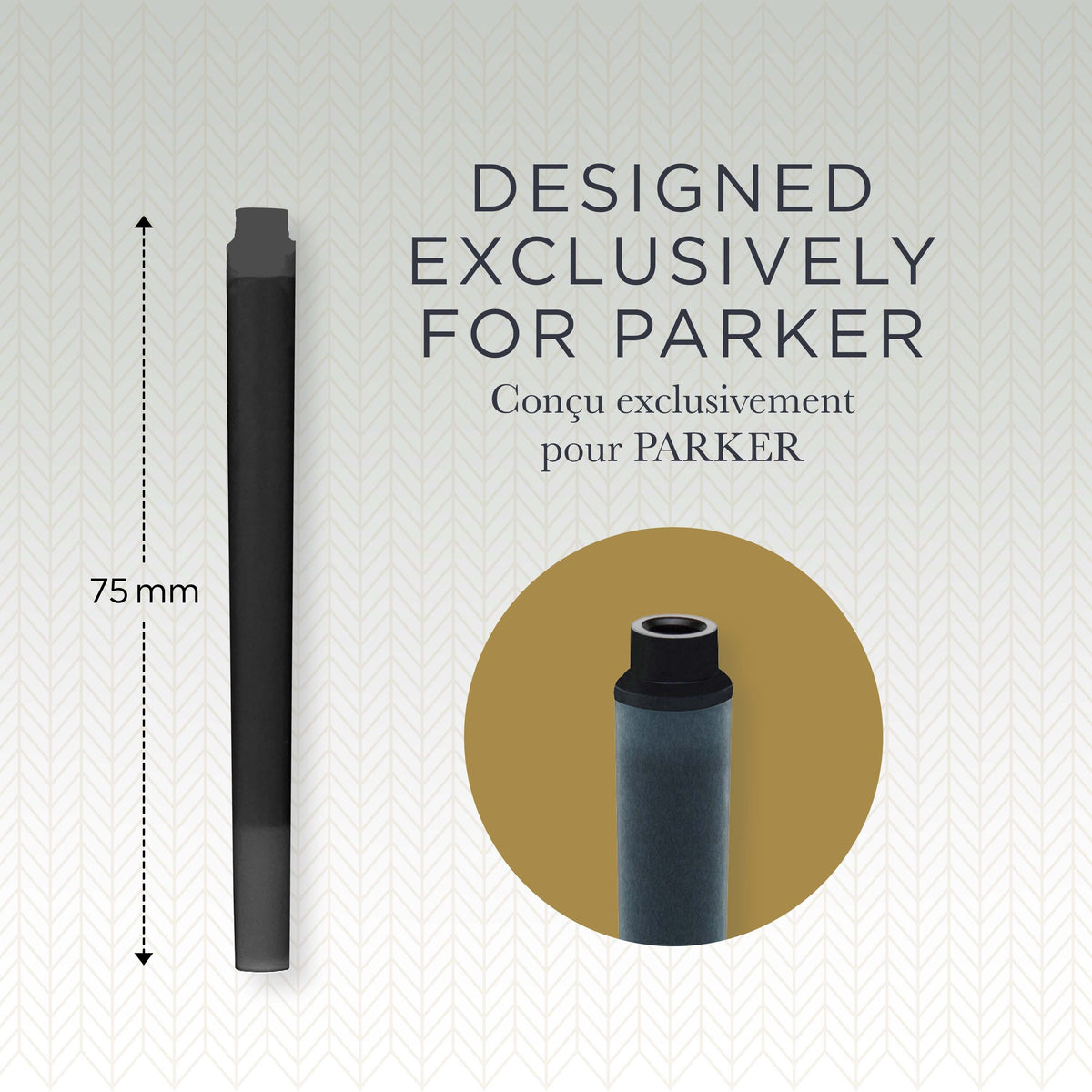 Parker Long Cartridge Black Pack of 5