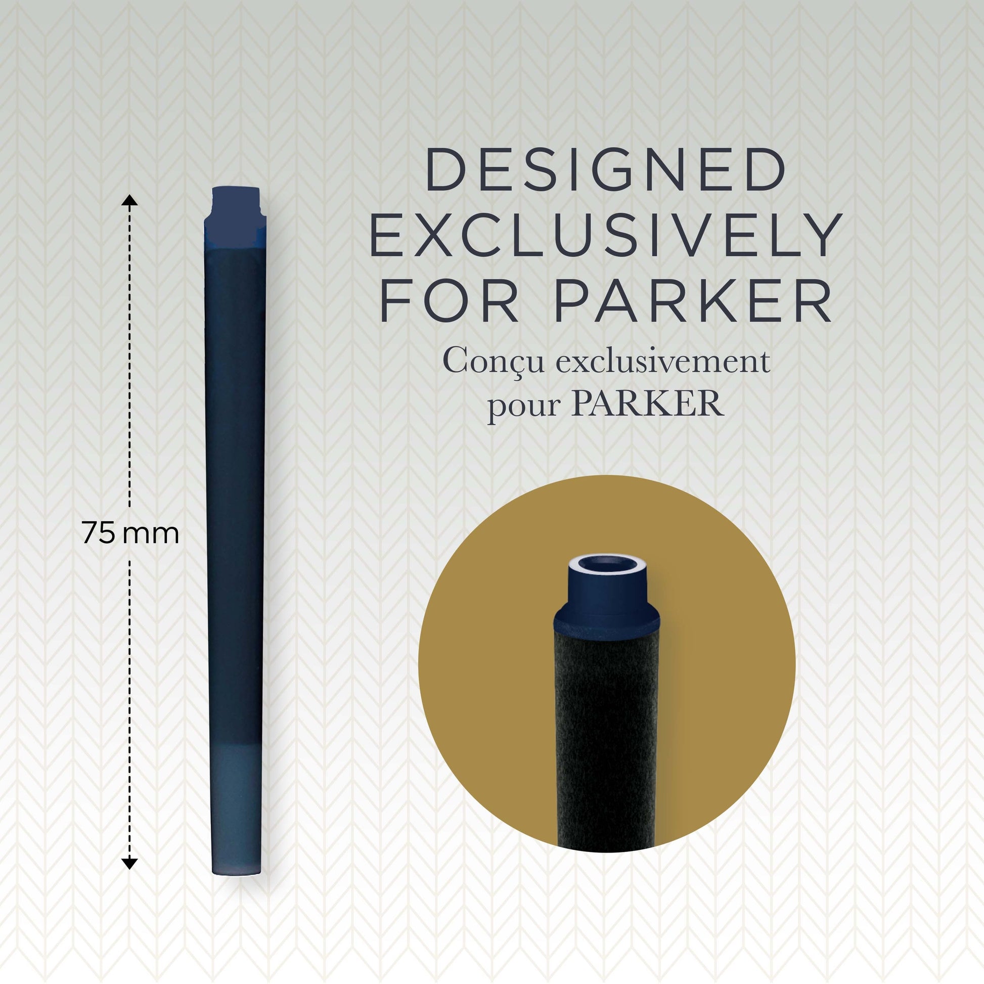 Parker Long Cartridge Blue Black Pack of 5