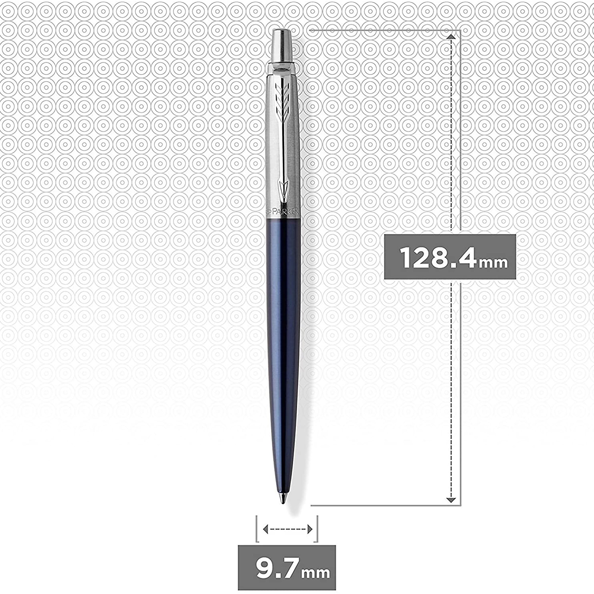 Parker Jotter Ballpoint Pen Royal Blue and Chrome Trim Medium Tip