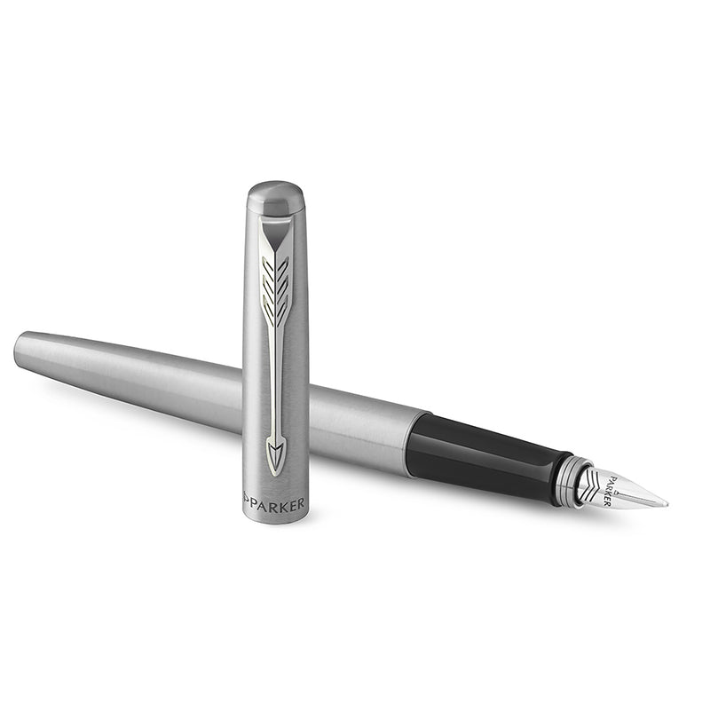 Parker Jotter Fountain Pen Stainless Steel and Chrome Trim Medium Nib