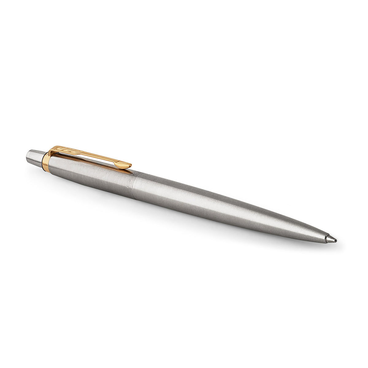 Parker Jotter Gel Pen Stainless Steel Gold Trim Medium Tip