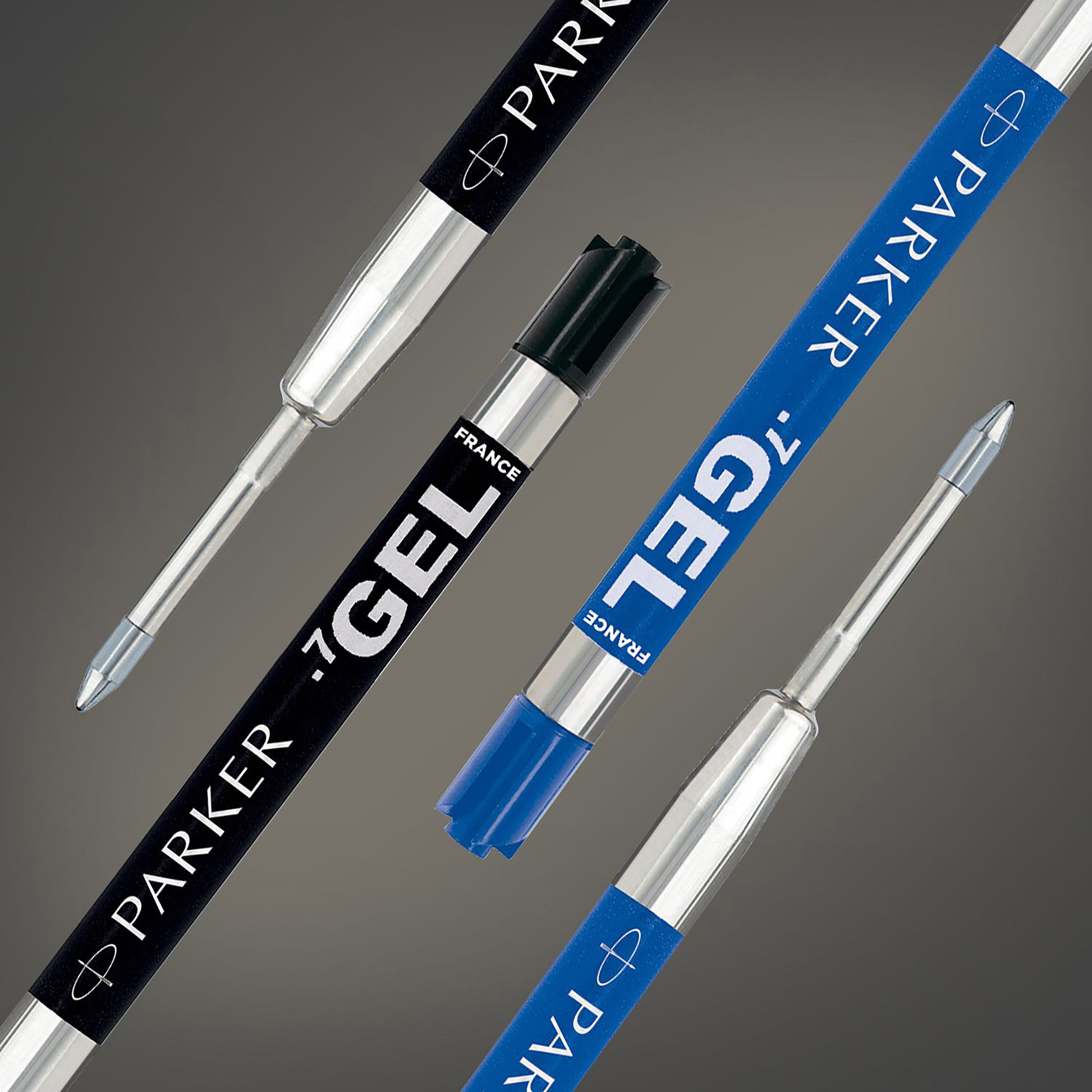 Parker Jotter Black Ballpoint and Blue Gel Refill Pack of 6