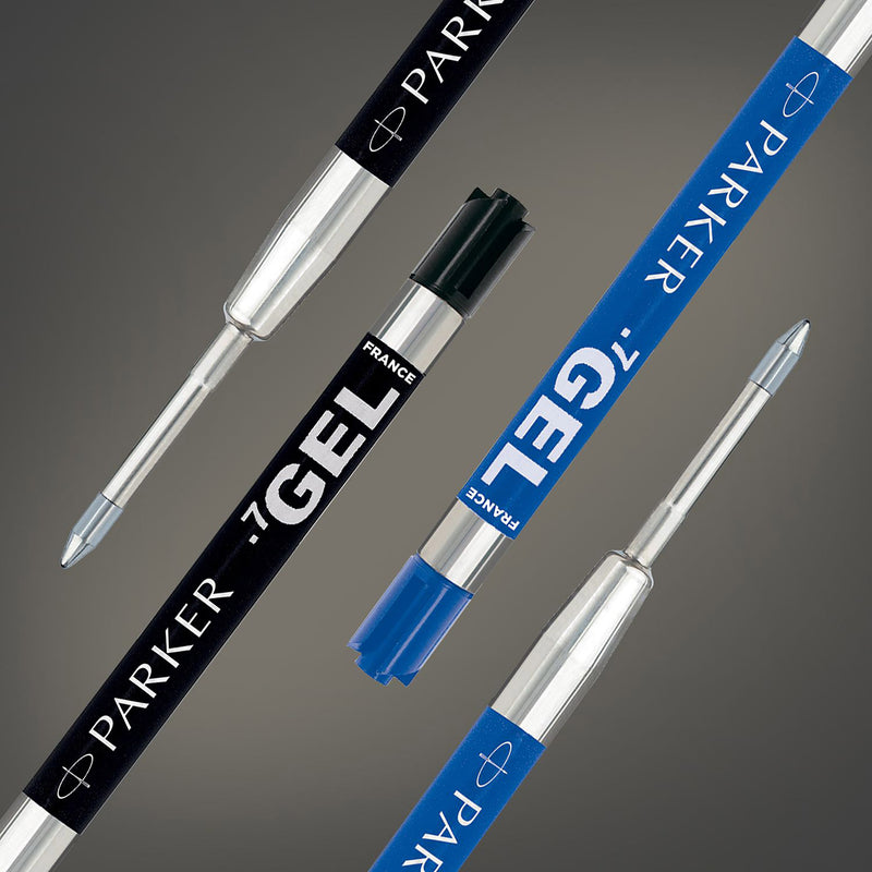 Parker Jotter Black Ballpoint and Blue Gel Refill Pack of 6