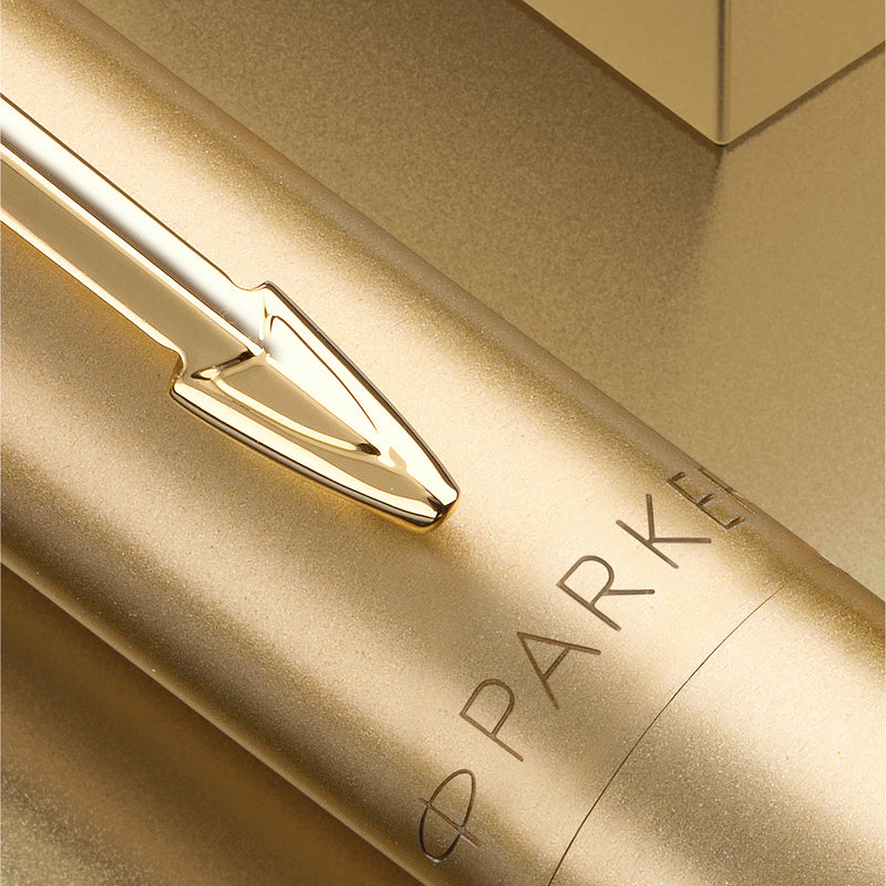 Parker Jotter XL Monochrome Ballpoint Pen Gold Gold Trim Medium Tip